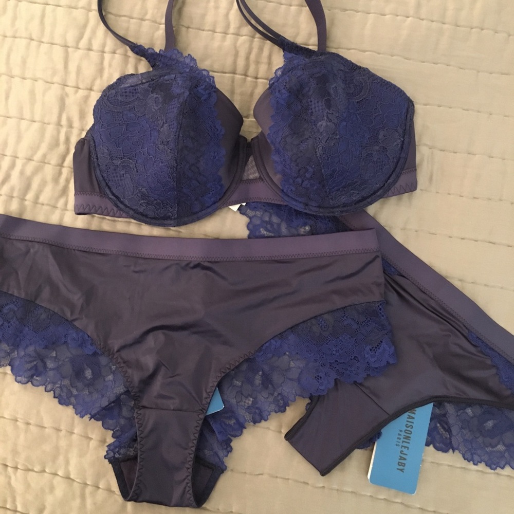 Maison Lejaby Shade Bra, Boyshort, and Tanga Set